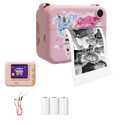 Digital Kids Camera with Instant Print and Video Features - Educational Toy Gift (Cute Pink)