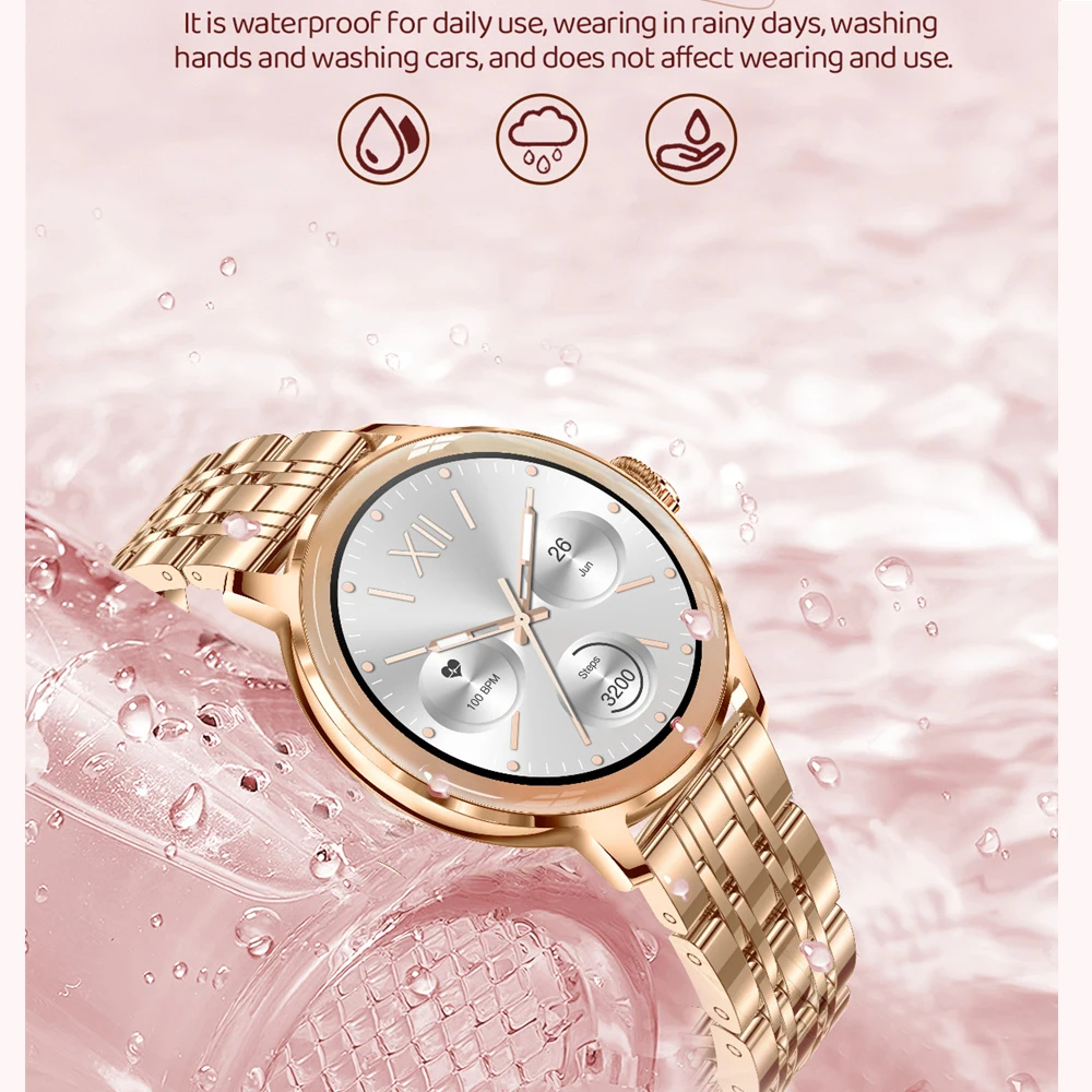 2025 New Ultra-Thin AMOLED Smart Watch Health monitor Custom Dial Ladies Bracelet BT Call Screen Always Display Smartwatch +Box