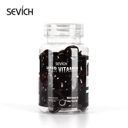 Hair Revitalizing Vitamin Capsules - 30-Pack Smooth & Silk Serum for Frizz Repair and Damage Control (Black  30pcs)