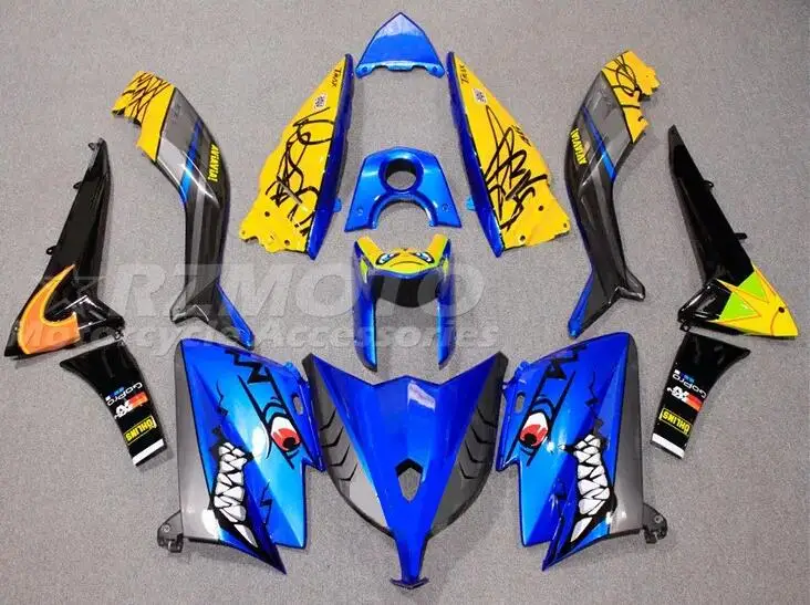 Nuovo Kit Carene Moto Abs Adatto Per Yamaha T-Max 530 12 13 14 2012 2013 2014 Set Carrozzeria Shark