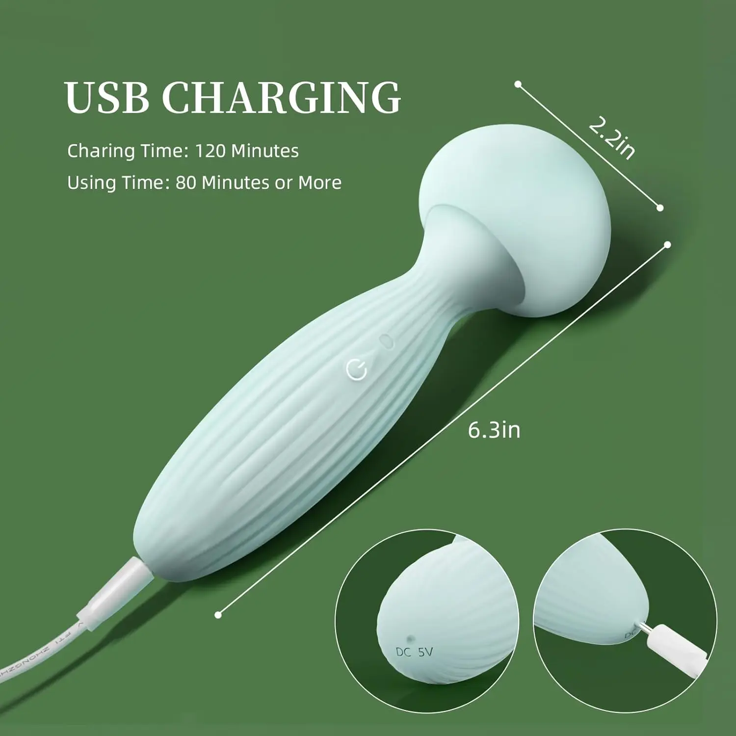Clitoral Vibrator for Women, Mushroom Shape Personal Vibrator Wand, Quick Orgasm Female Clit Stimulator Adult Sex Toys