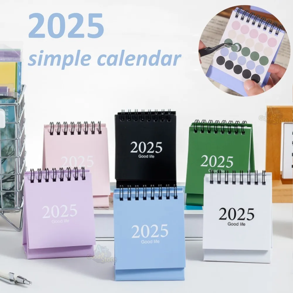Desk Calendar English Mini Desk Calendar Office Stationery Supplies Desktop Calendar With Stickers Daily Memo Planner