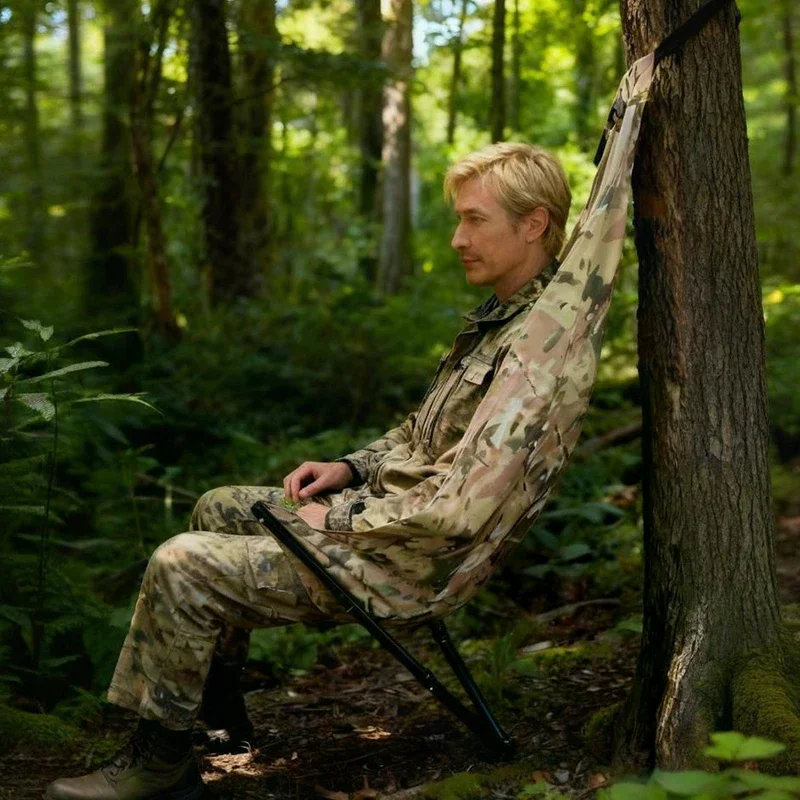 Chaise camouflage pêche et chasse suspendue arbre - Hamac portable léger pour camping