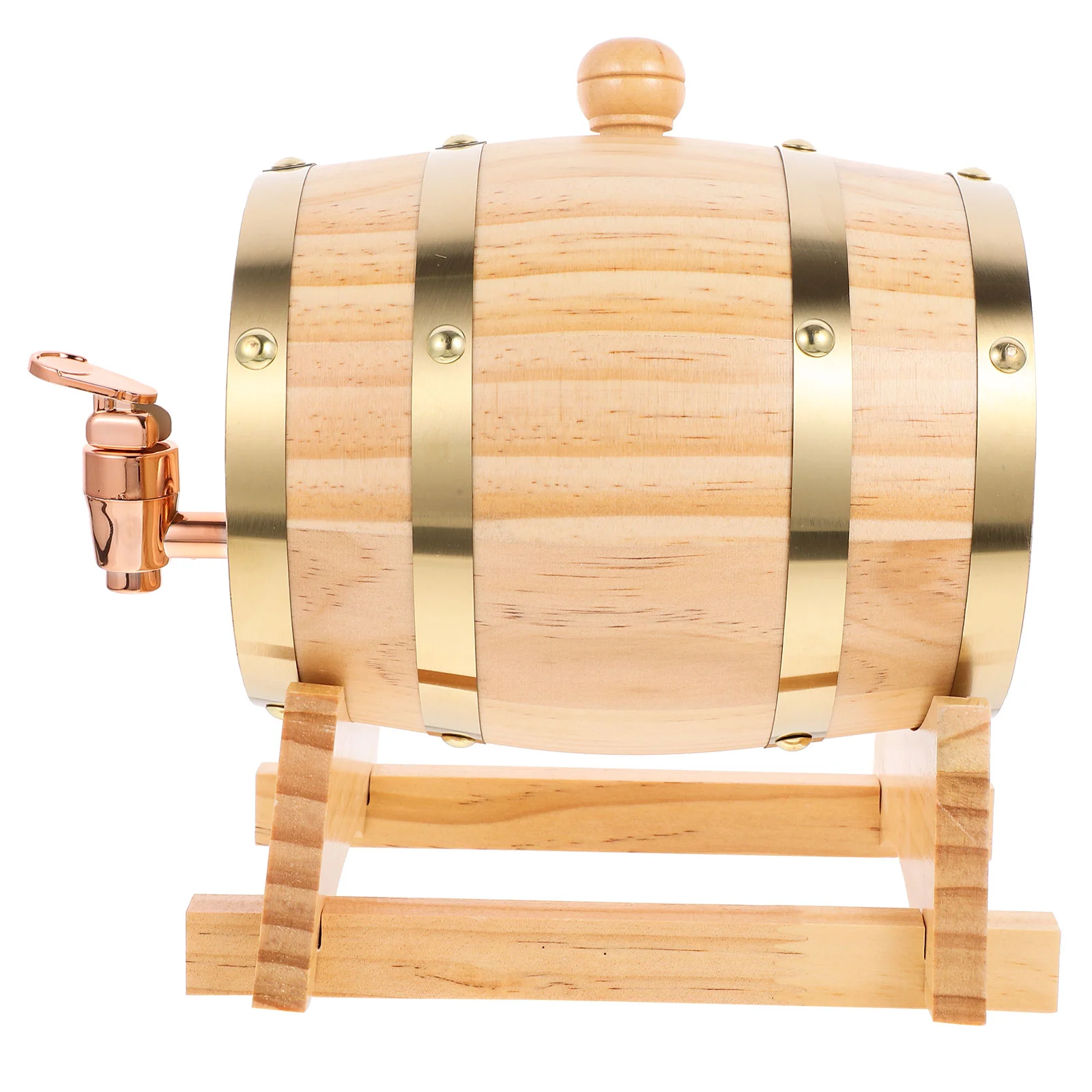 

Whiskey Barrel Dispenser Oak Aging Barrels Stand Spigot Home Decanter Small Container