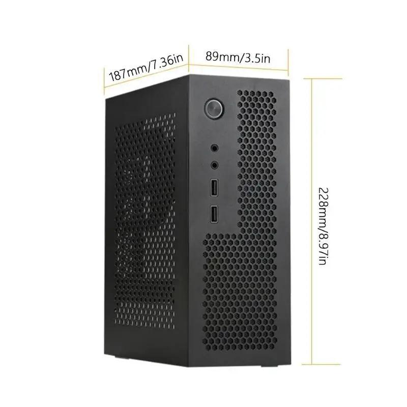 Compact Mini-ITX HTPC Case with USB 3.0/2.0 Ports for Home Theater and Gaming