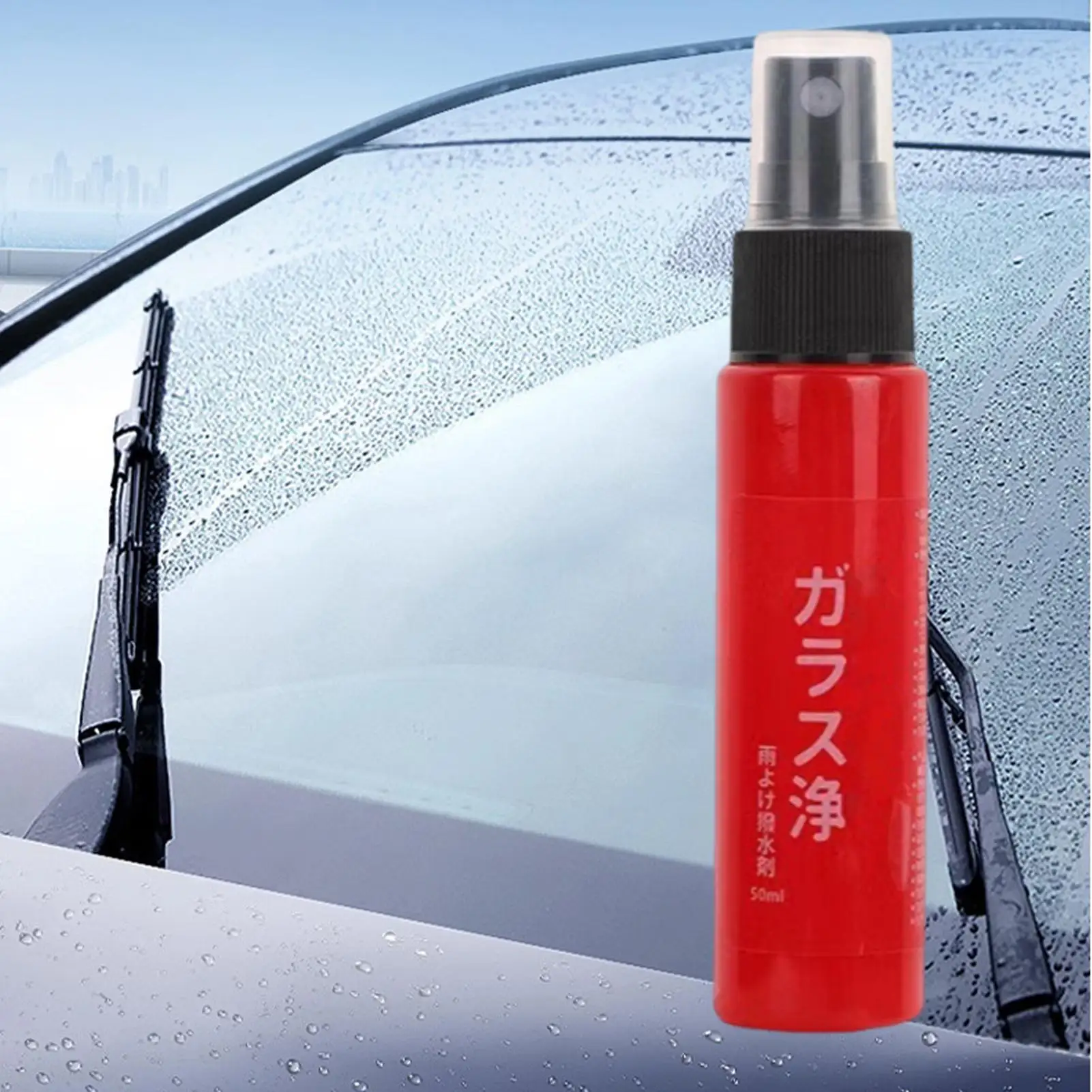 50ml Car Coating Agent Spray Coating Agent Spray for Vehicles UV Absorbance Liquid Glaze Cleaning Wax Restorer for Glass Water