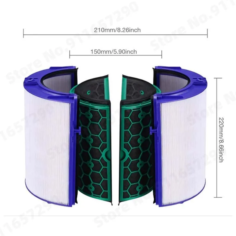 Ersatz für Dyson TP04 TP05 HP04 HP05 Pure Cool Purifier Hepa Purifier  versiegelt zweistufiges 360-Grad-Filtersystemzubehör