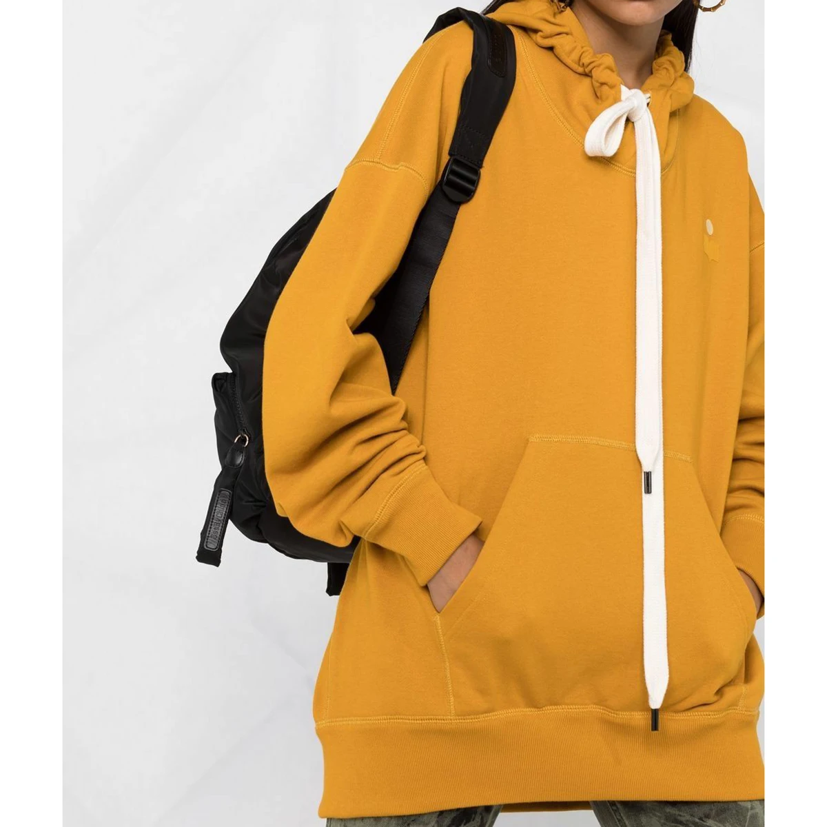 Felpe con cappuccio larghe in pile felpa donna inverno moda Pure Pocket  Street Couple felpa sportiva tuta All match di media lunghezza|Hoodies \u0026  Sweatshirts| - AliExpress