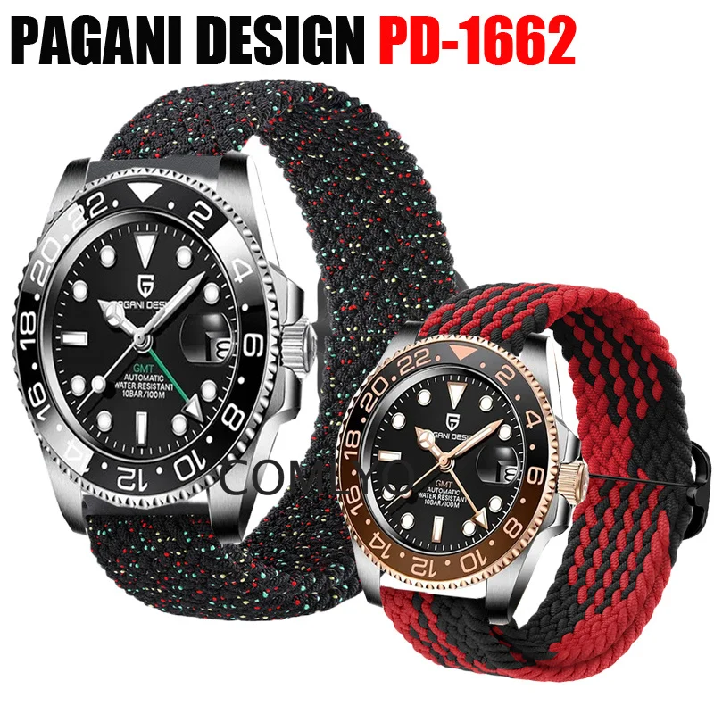 Per Pagani Design Pd-1662 Cinturino Per Orologio Donna Uomo Cinturino In Nylon Cinturino Morbido Regolabile