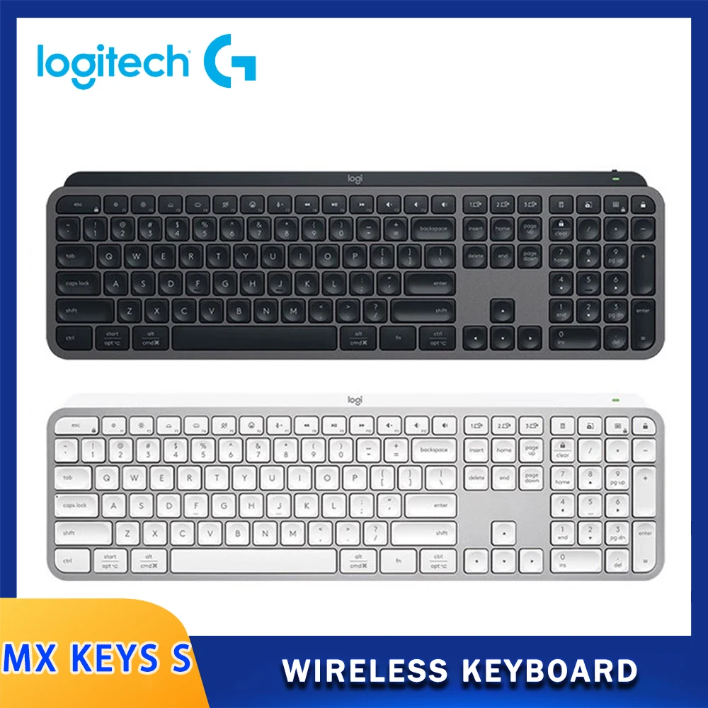 Original-Logitech-MX-Keys-S-Wireless-Keyboard-Low-Profile-Fluid-Precise ...