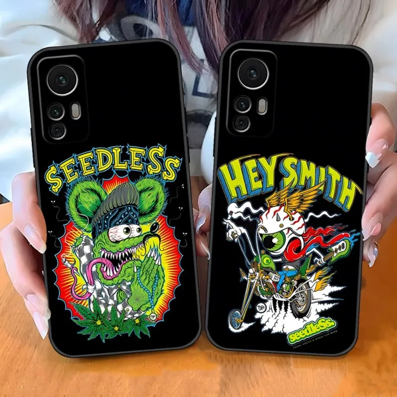 Custodia Per Telefono Rat Fink Art Per Redmi 9 10 9T 9A 8 Note 12 11 10S 9S 11S Pro Plus Poco X5 Pro X3 Nfc Cover Posteriore Di Lusso