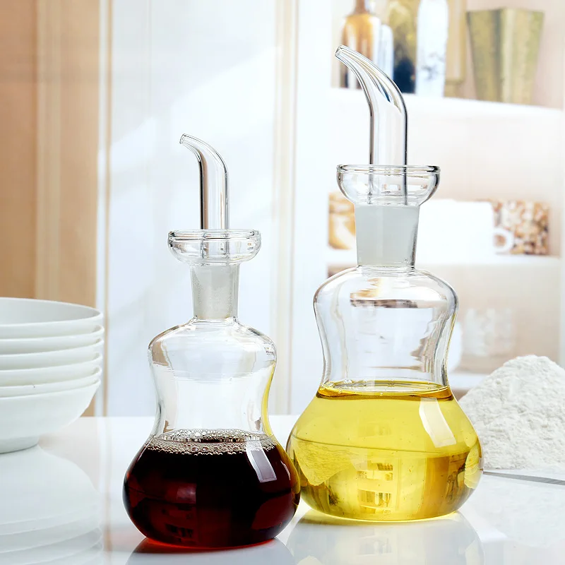 Nordic Glass Oil Pot, Seasoning Pot, Soy Sauce Bottle, Vinegar Pot, Household Kitchen Supplies, Leak-proof Oil Bottle, 1Pc