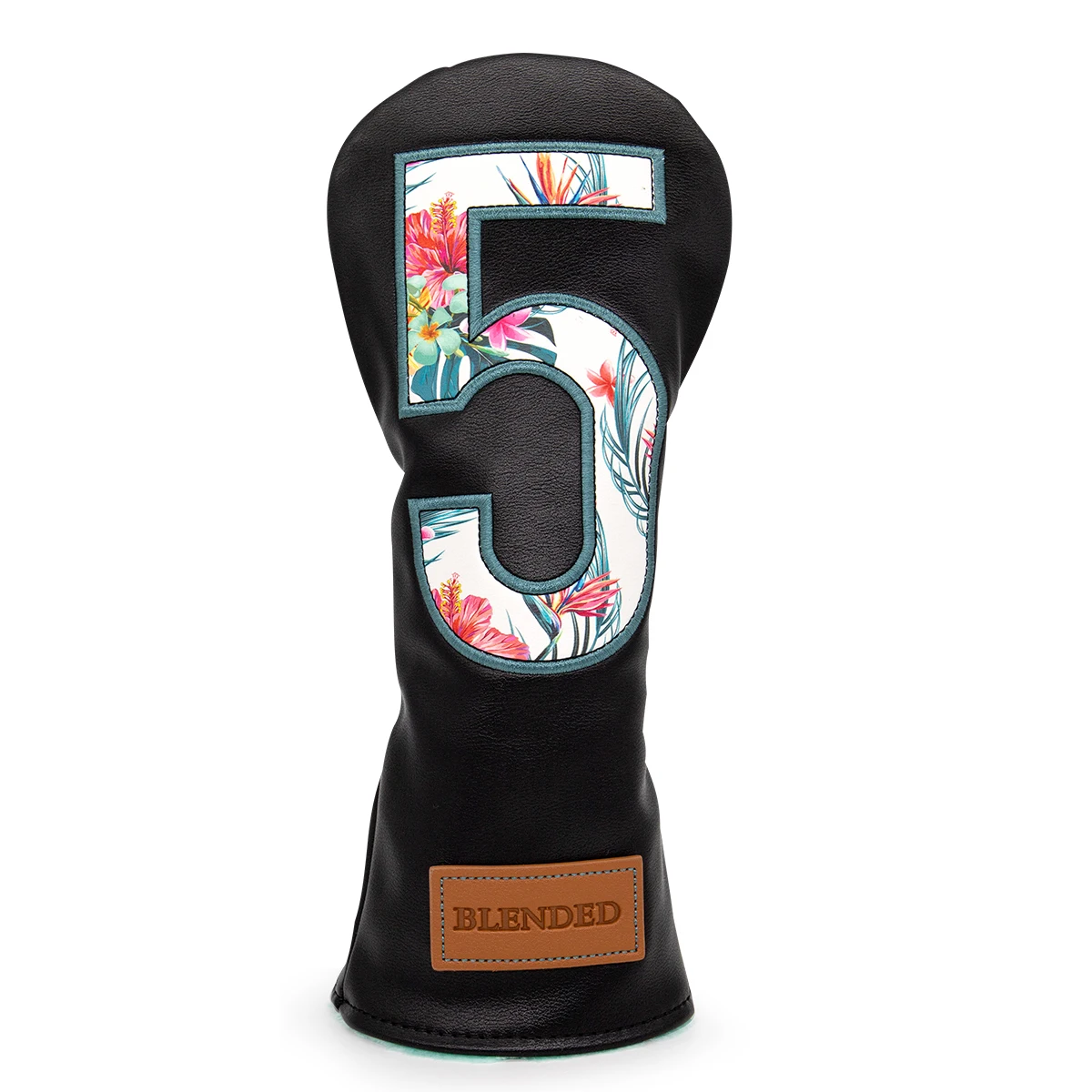 Black Leather Golf Headcovers Summer Fashion Head Cover High Qaulity Driver Wood Cover Set White Premium Leather Driver Fairway 4