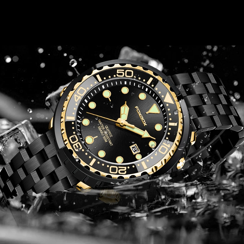 LIGE Fashion Men Watch 50M Waterproof Luminous Sport Wristwatches