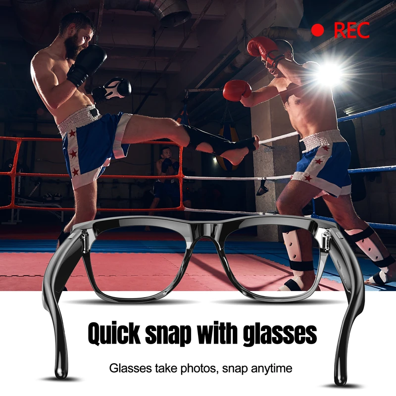 AI Smart Glasses 4K HD Photochromic Glasses Video Recording Wireless Bluetooth Call Voice Assistant Music Translate