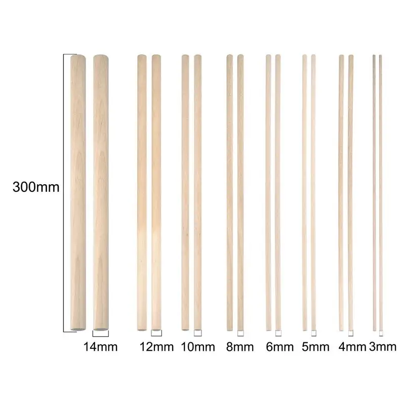 10pcs Balsa Round Wood Rounds Wooden Stick Circularity Sticks Diy 5mm  Diameter Manual Building Model Material 50mm-300mm Length - Bolts -  AliExpress