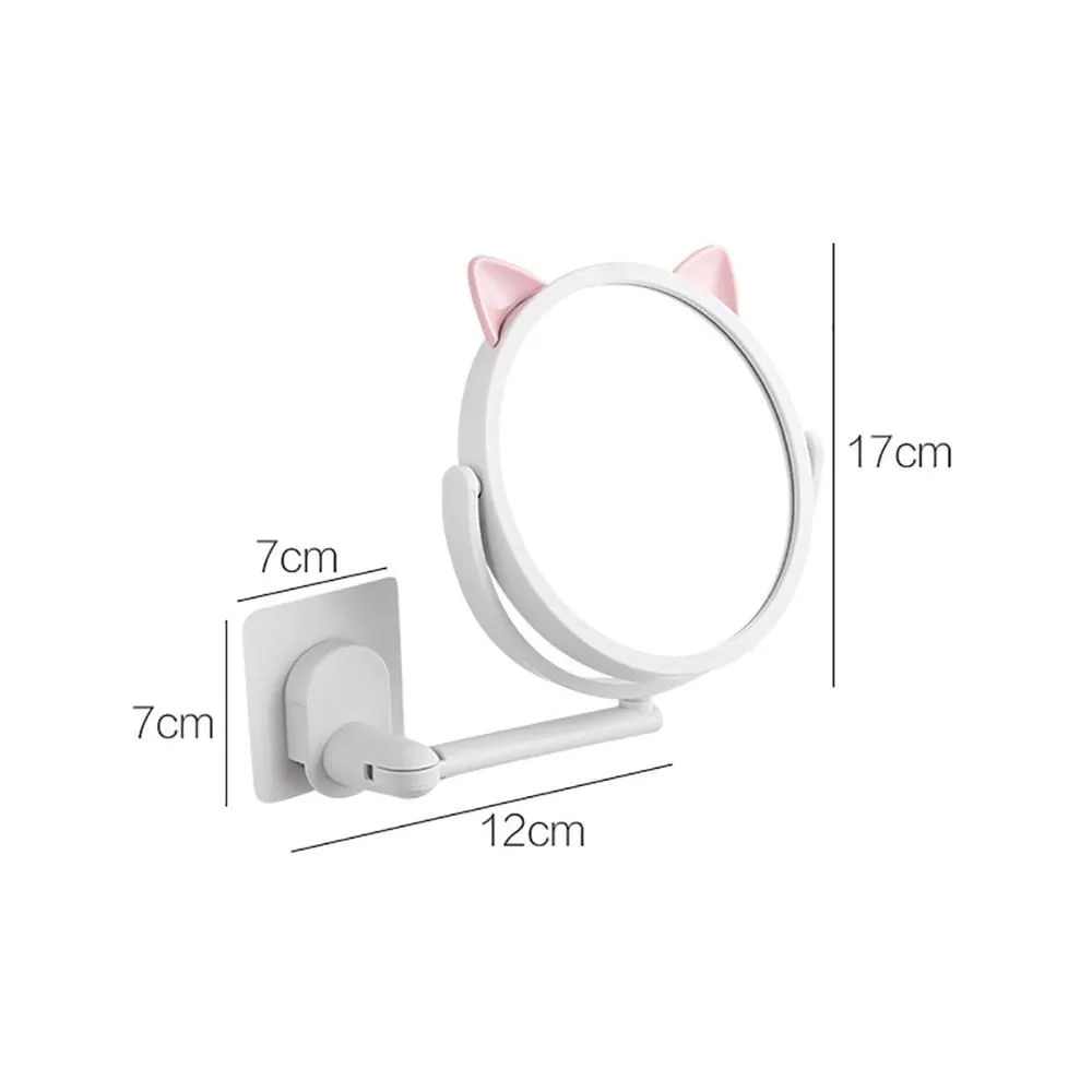 1pc Puch Free Wall-mounted Foldable Small Mirror Bathroom Vanity Mirror Bathroom Toilet Self-adhesive Mirrors (art.: 3920bf72de654) - 3920bf72de654
