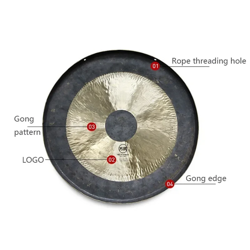 18cm-30cm Hand Hammering Drum Chinese Famous Opera Percussion Instruments Copper Gong With Gong Hammer Chao Road Opening