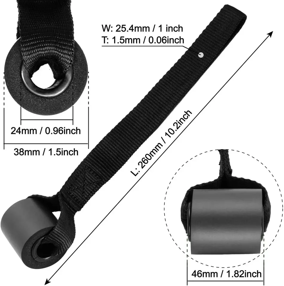 Garneck 2-Pack Heavy Duty Door Anchor Straps For Resistance Band Home Workouts