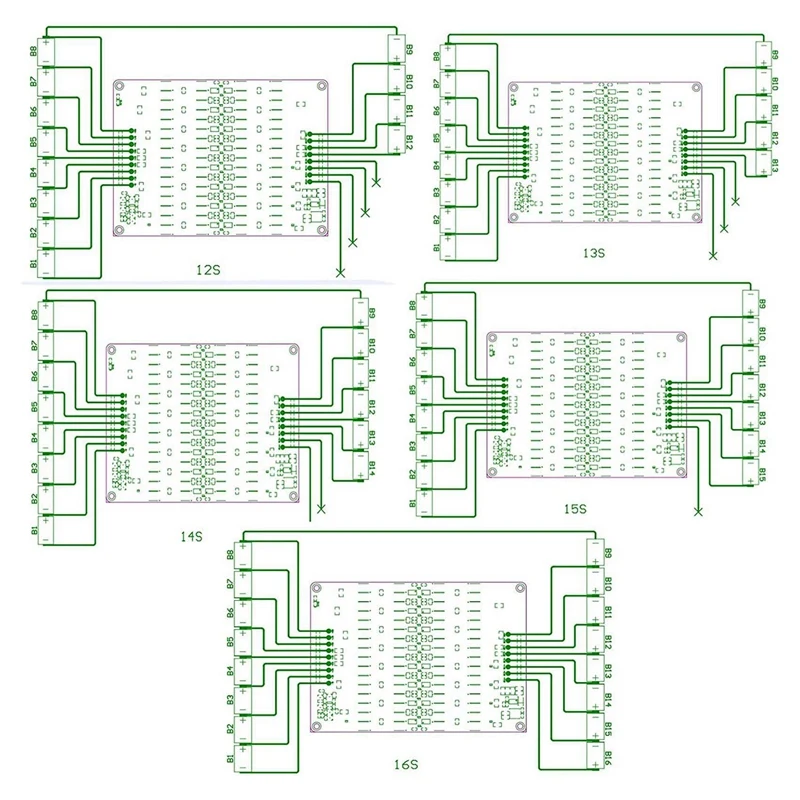 2X 12S 13S 14S 15S 16S Active Equalizer Balancer Lifepo4 Lipo LTO Battery Energy Equalization Capacitor BMS Board