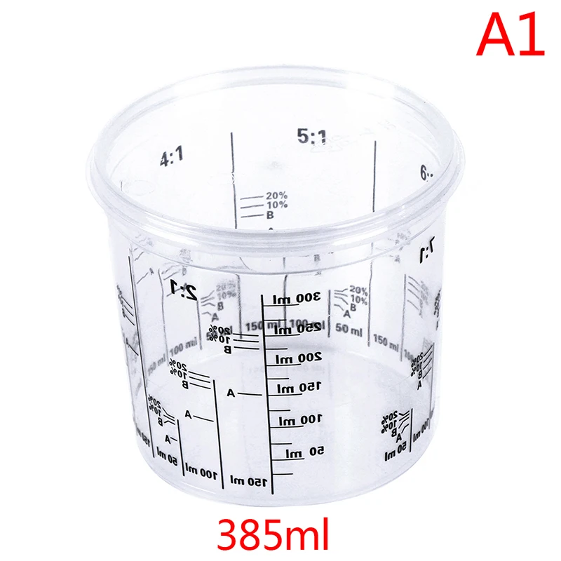 Copo de mistura de tinta de plástico PP Copo de tinta de plástico duro com tampa