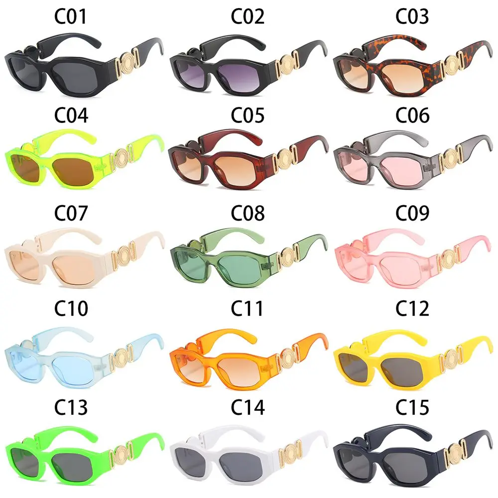 Beach Steampunk Women Men Trendy Design Small Sun Glasses UV Protection Rectangular Shades Irregular Sunglasses