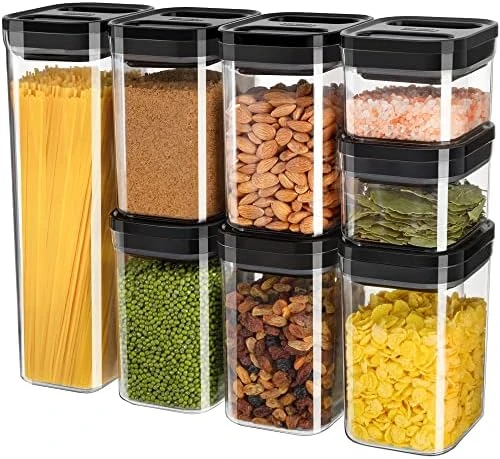 8-Piece, Air Tight Food Storage Container, Pantry organization container