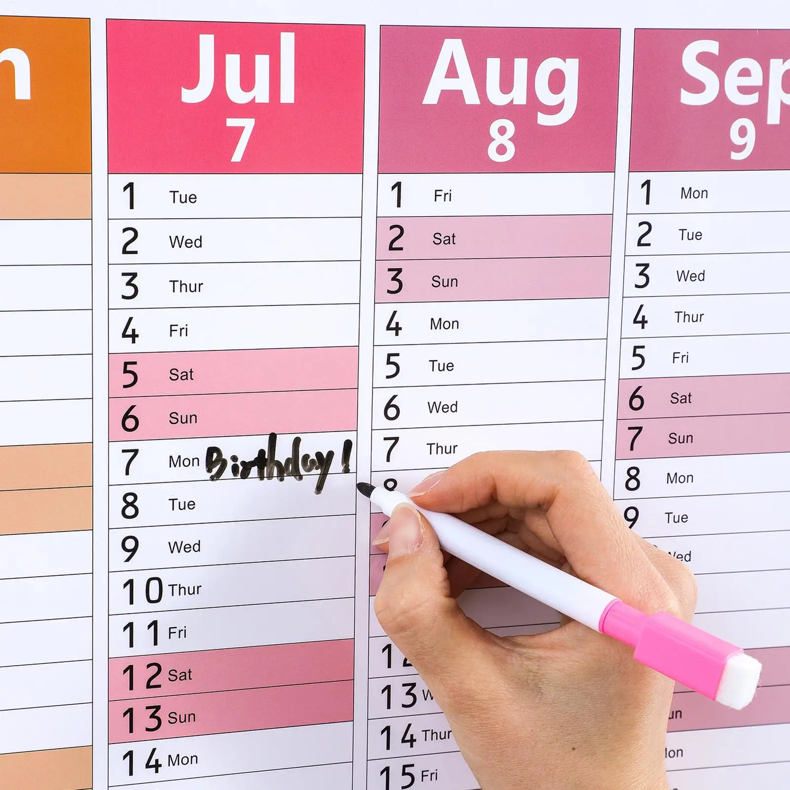 2026 Large Dry Erase Wall Calendar - Thick Paper 12 Month Agenda Planner for Rome Decor & Family Organization
