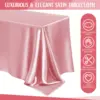 Rose gold Imitation Silk Satin Wedding Solid Color Rectangular Banquet Rable Tea Table Cloth Tablecloth 3