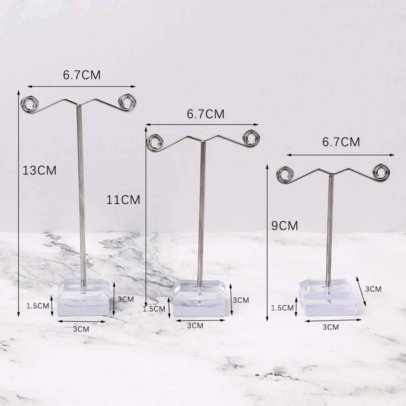 

3x Earrings Display Stand Earrings Ear Studs Stand Creative Girls Women