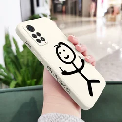 Durable Line Man Silicone Phone Case for Redmi Note 15ProPlus (White 1)