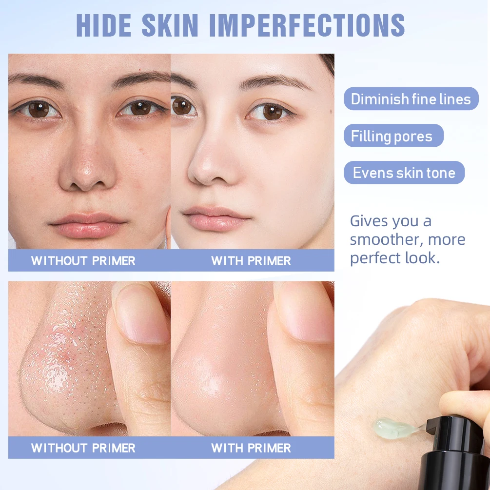 QIBEST 32ml Power Grip Primer Gel Based Hydrating Face Primer For Smoothing Skin Gripping Makeup Invisible Pore Colorless Primes