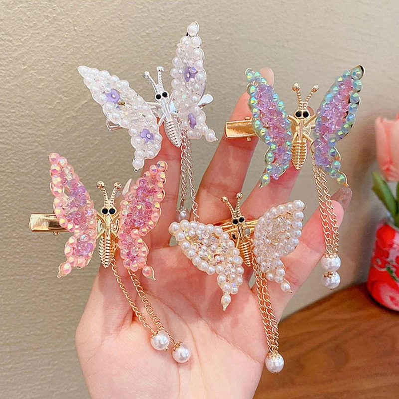 Moving Butterflies Hair Clips Rhinestone Hair Accessorie Moving