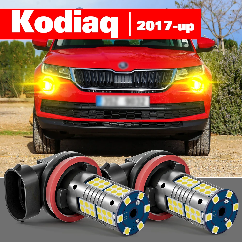 

For Skoda Kodiaq 2017-2021 2pcs LED Fog Light Accessories 2018 2019 2020