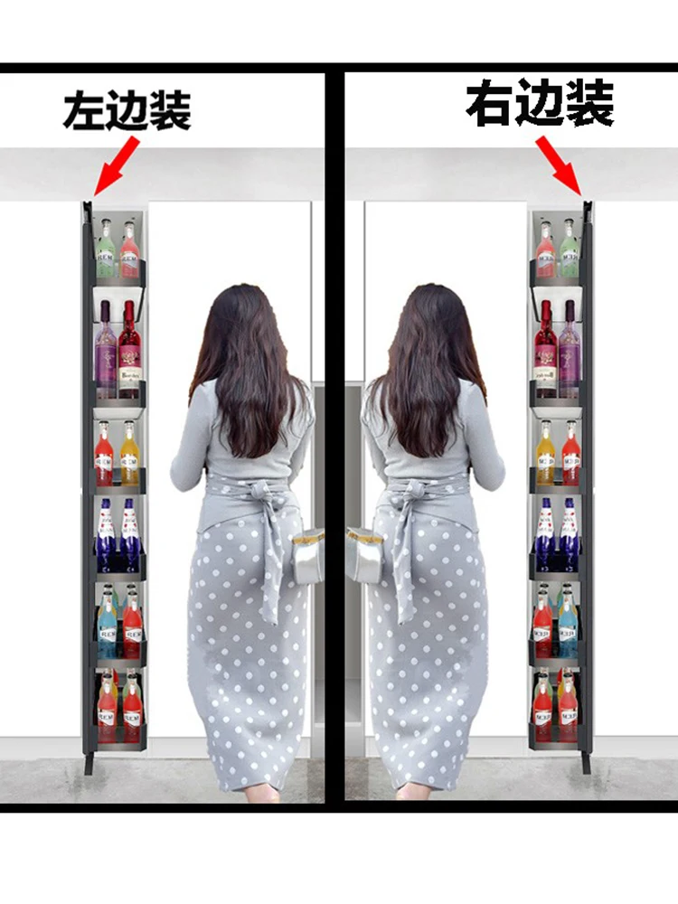 High Cabinet Snack Cabinet Monster Monster Kitchen Refrigerator Side Installation Extremely Narrow
