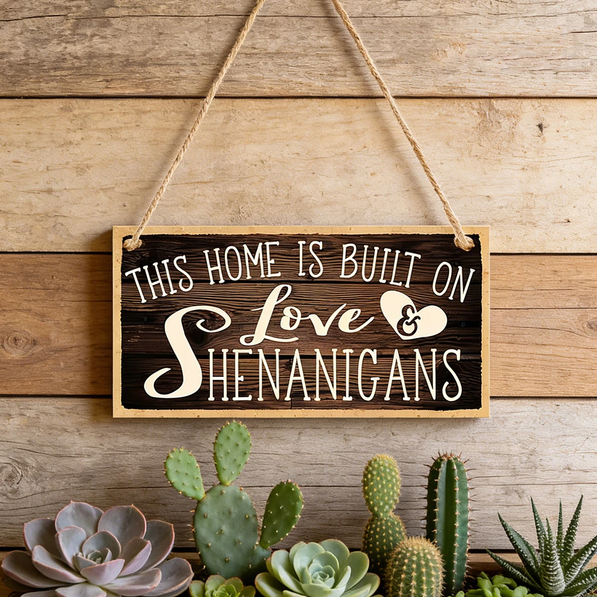 1PC, simple and creative English signboard, lightweight wooden material warm decorative hanging plate