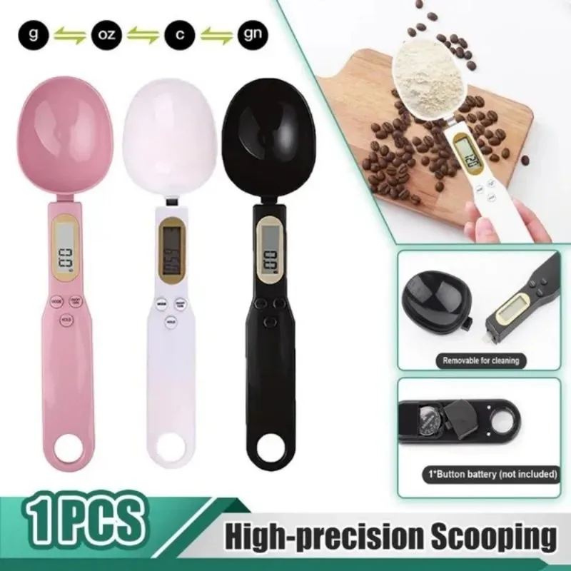 

500g/0.1g Scale Weighing Spoon Kitchen Electronic Scale LCD Display Digital Weight Measuring Spoon Digital Spoon Scale Tool
