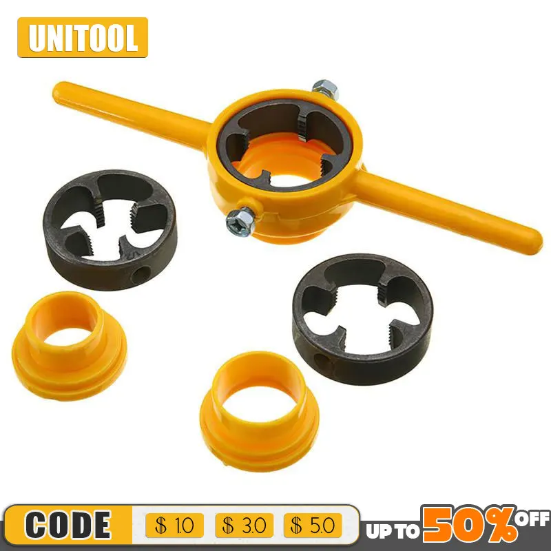 

6 шт. набор ручных водопроводных труб из ПВХ пластика для нарезания резьбы, набор гаечных ключей с тонкой резьбой, бытовые ручные инструменты