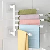 Towel Rack Bathroom Accessories Rotatable Towel Holder Space Aluminum 2/3/4/5/6/7/8 -Bar Hanging Wall Mounted Towel Hanger 3