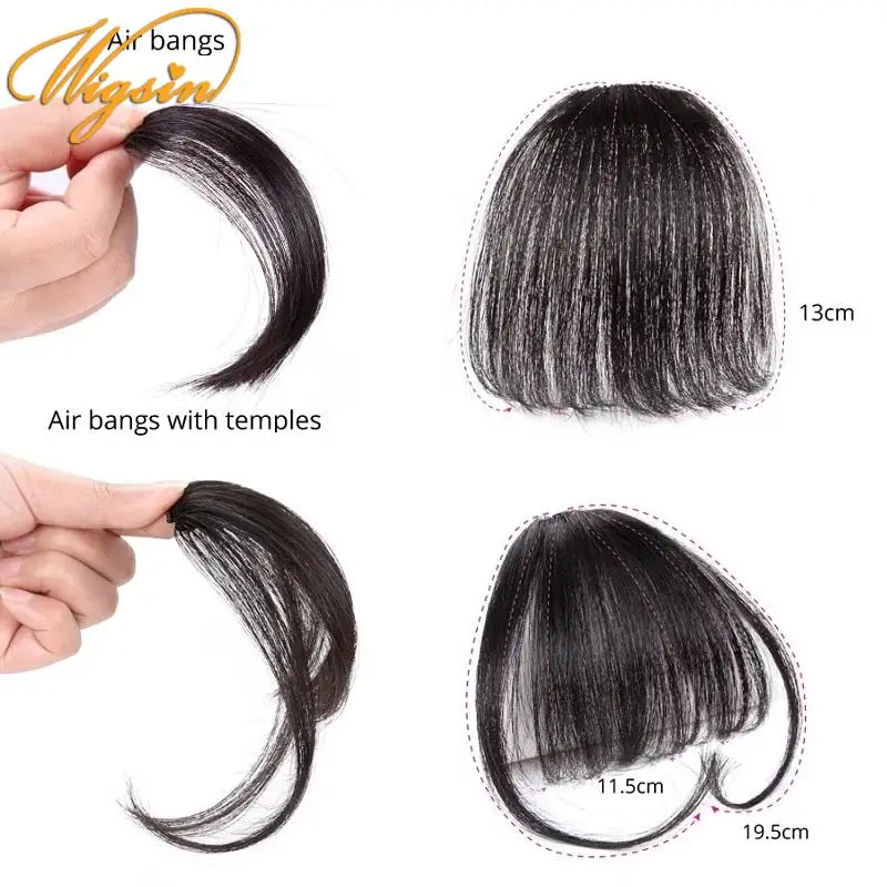 Hair Bangs WIGSIN Synthetic Air Bangs Hairpiece Women Mini Fake Bangs Black Brown Hairpiece Extension For Girls