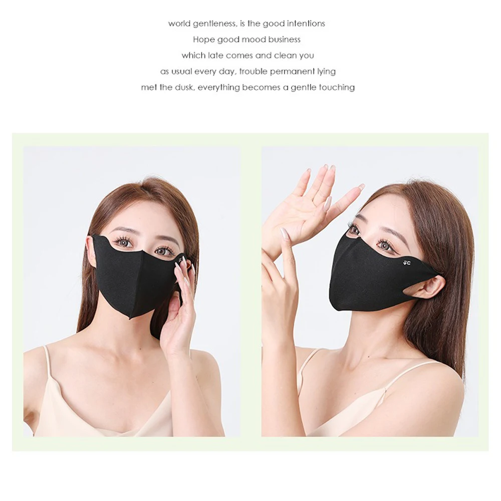 1PC mask/face shield Ice silk cool feeling fabric UV protection Hyaluronic acid to protect the skin Suitable for summer outings