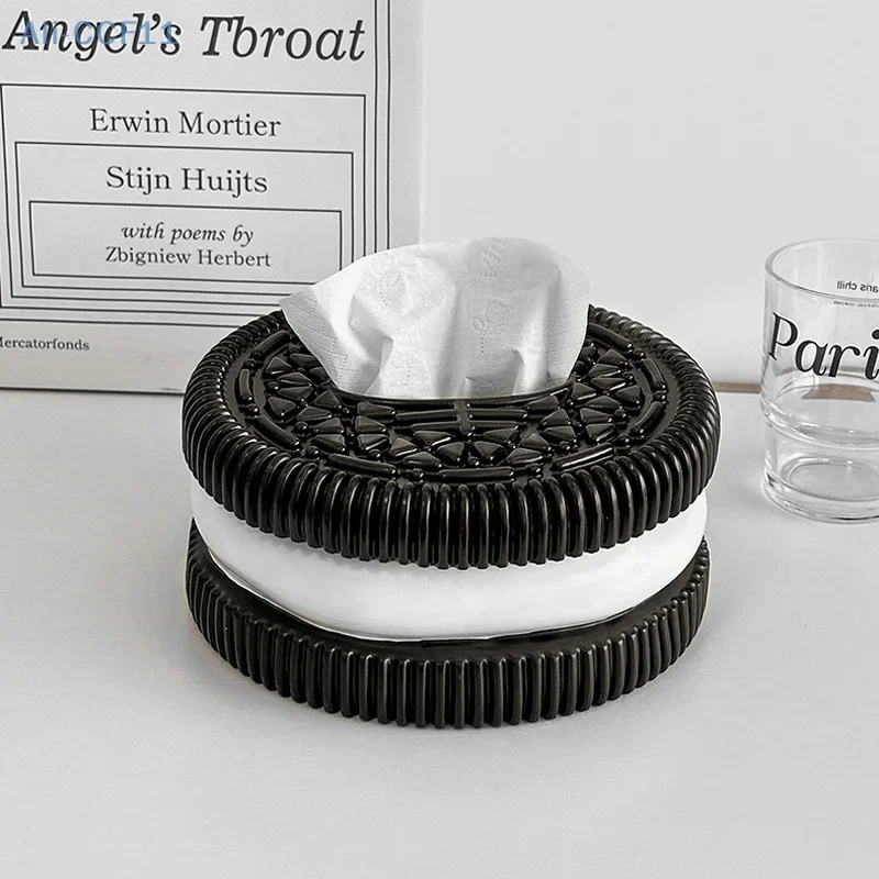 Creative Oreo Style Extractive Paper Box Car and Home living room Bedroom Desktop tissue box Dining Table decoration ornament 5