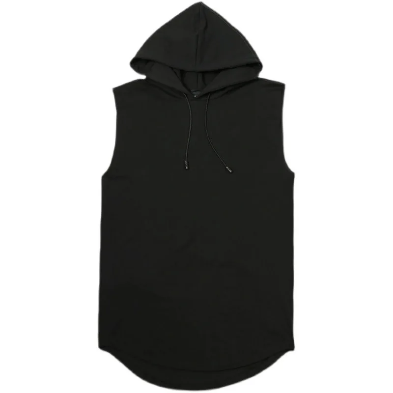 Description Picture 5 of itemSummer Sweatshirt Men's Tops Sleeveless Tops Fitness Shirt Hoodie Vest Solid Color Hip Hop  Sports Sleeveless Workout Hoodie