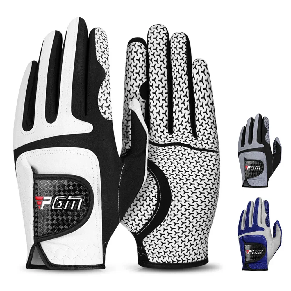 1Pc Men Super Fiber Cloth Golf Gloves For Left Hand Anti-Slip Breathable Sports Gloves Self-Adhesive Cloth Fixed Golf Equipment