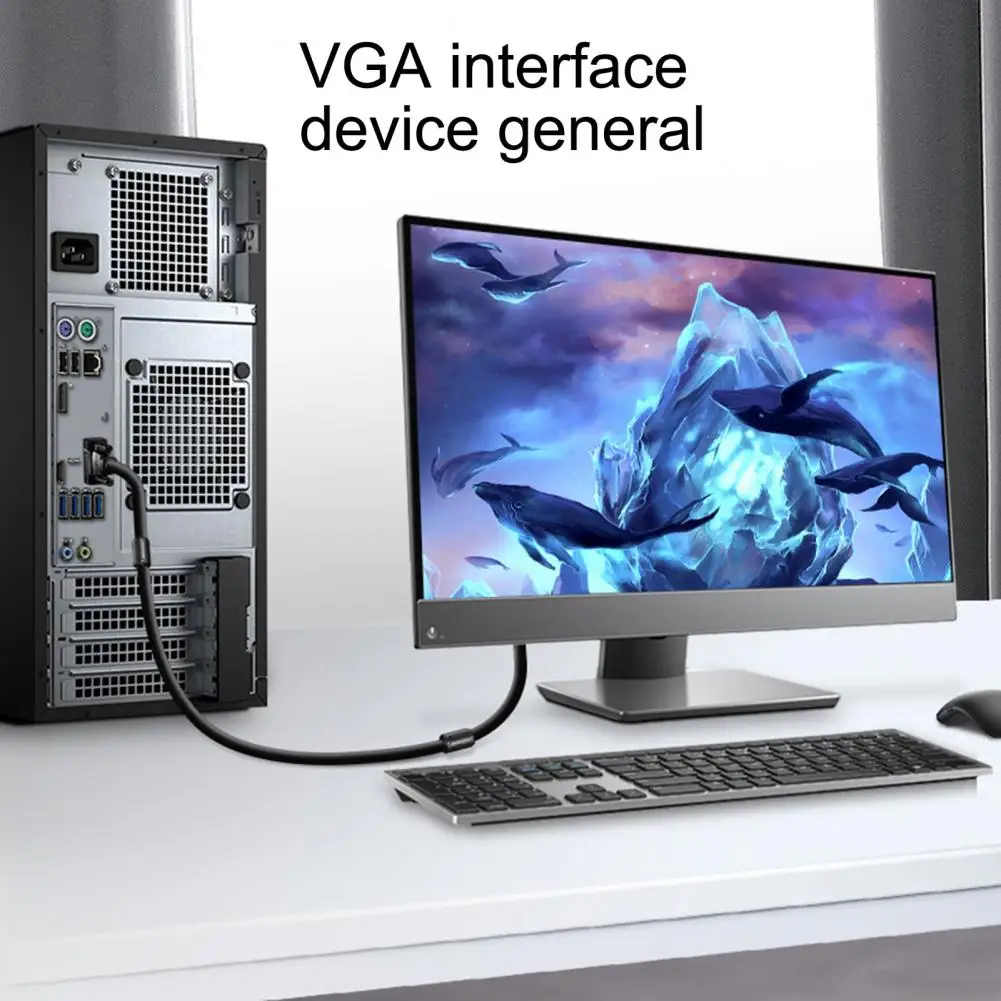 

Кабель-удлинитель VGA, надежный прочный легкий 9-контактный переходник «штырь-гнездо», Кабель-адаптер VGA, удлинитель VGA, совместимый с HD