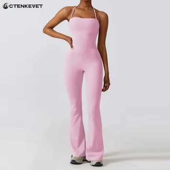 Backless Flare Jumpsuit 1