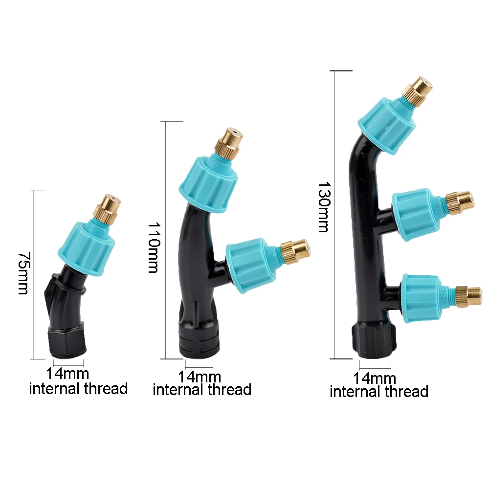 Irrigation Sprinklers Agricultural Copper Atomizing Sprayer Nozzle Single/Double/Three Nozzle Head Garden Lawn Pesticide Spraying