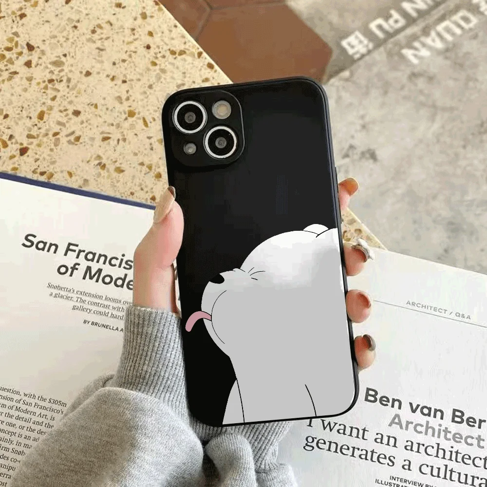 Lovely Bear Silicone Phone Case - Durable TPU Protective Cover