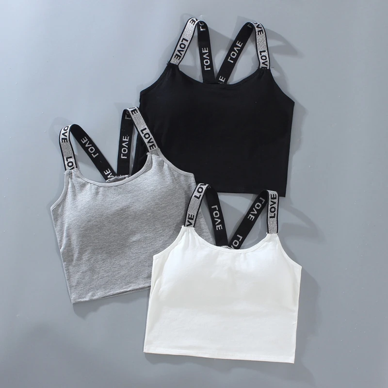 Cotton Breathable Underwear for Kids Girls Home School Teenagers Puberty Elastic Comisole Training Bras for 8-18Y Crop Tops
