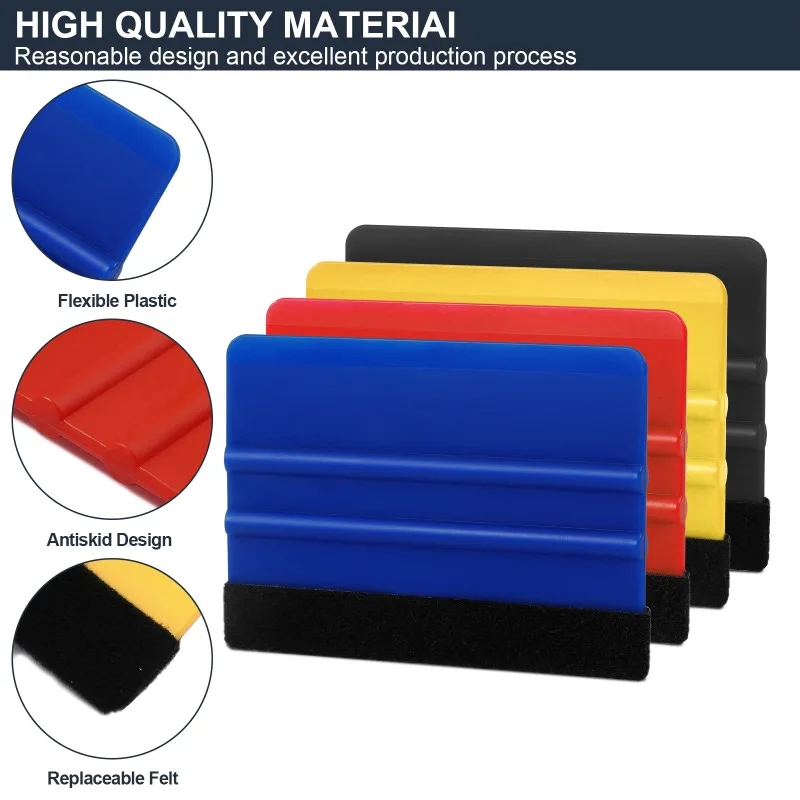 Strumento per avvolgere l'auto Raschietto per vinile Kit di pellicole per taglierina Set di tergipavimento per la tinta della finestra del veicolo Accessori per auto Strumenti per avvolgere Spatola in vinile - Image 3